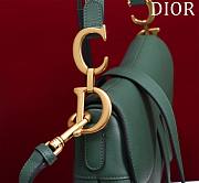 Dior Saddle Bag With Strap Pine Green Grained Calfskin Size 25.5 x 20 x 6.5 cm - 2