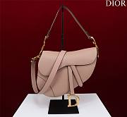 Dior Saddle Bag With Strap Blush Grained Calfskin Size 25.5 x 20 x 6.5 cm - 1