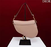 Dior Saddle Bag With Strap Blush Grained Calfskin Size 25.5 x 20 x 6.5 cm - 5