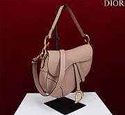 Dior Saddle Bag With Strap Blush Grained Calfskin Size 25.5 x 20 x 6.5 cm - 3