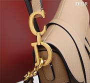 Dior Saddle Bag With Strap Powder Beige Grained Calfskin Size 25.5 x 20 x 6.5 cm - 5