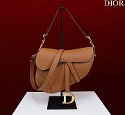 Dior Saddle Bag With Strap Golden Saddle Grained Calfskin Size 25.5 x 20 x 6.5 cm - 1