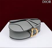 Dior Saddle Bag With Strap Stone Gray Calfskin Size 25.5 x 20 x 6.5 cm - 5