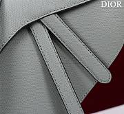 Dior Saddle Bag With Strap Stone Gray Calfskin Size 25.5 x 20 x 6.5 cm - 2