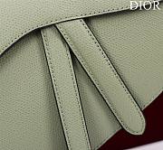 Dior Saddle Bag With Strap Cedar Green Grained Calfskin Size 25.5 x 20 x 6.5 cm - 3