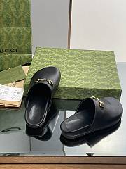 Gucci Women's Horsebit Slipper 749752 Black Leather - 5