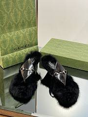 Gucci Women's Thong Sandal With Horsebit ‎764196 Black - 1