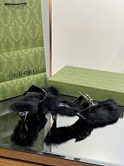 Gucci Women's Thong Sandal With Horsebit ‎764196 Black - 3