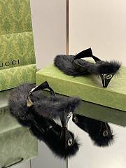 Gucci Women's Thong Sandal With Horsebit ‎764196 Black - 5
