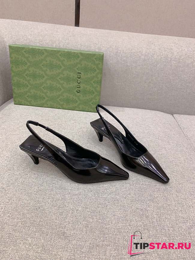 Gucci Women's Slingback Pump ‎764192 Black - 1