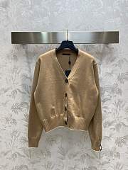 Louis Vuitton Cropped Camel Cardigan - 1