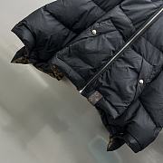 Louis Vuitton Monogram Accent Pillow Puffer Cape Black - 4