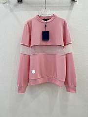 Louis Vuitton Tulle Insert Knit Pullover Pink - 1