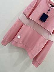 Louis Vuitton Tulle Insert Knit Pullover Pink - 4