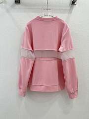 Louis Vuitton Tulle Insert Knit Pullover Pink - 2