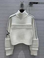 Louis Vuitton Contrast Accent Cropped Pullover White - 1