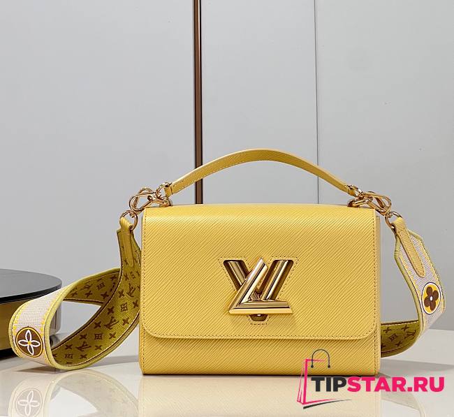 Louis Vuitton M22038 Twist MM Plume Yellow Size 23 x 17 x 9.5 cm - 1