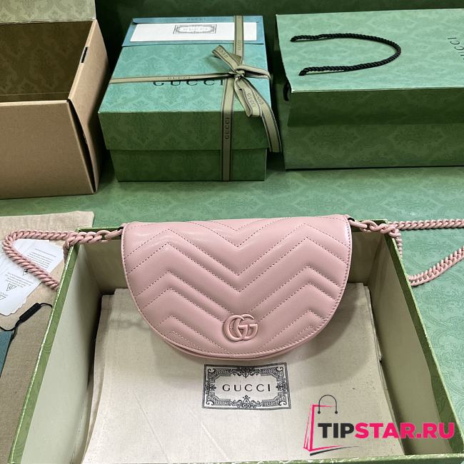 Gucci GG Marmont Matelassé Chain Mini Bag 746431 Light Pink Size 20x14.5x4 cm - 1