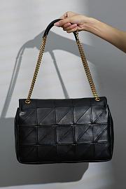 YSL Jamie Large In Lambskin 761908 Black Size 33×22×7.5cm - 5