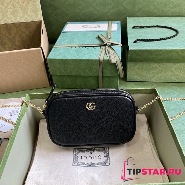 Gucci GG Marmont Mini Shoulder Bag 772759 Black Size 11x18.5x4 cm - 1
