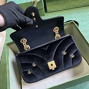 Gucci GG Marmont Mini Shoulder Bag 446744 Black Velvet Size 22x13x6 cm - 4