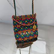 Chanel 22 Mini Handbag AS3980 Green/Fuchsia/Yellow Size 20×19×6 Cm - 1