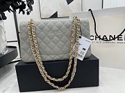 Chanel Classic Flap Bag Gray Grained Calfskin Gold Hardware Size 25cm - 3