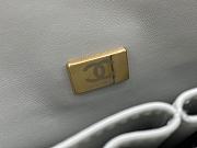 Chanel Classic Flap Bag Gray Grained Calfskin Gold Hardware Size 25cm - 2