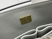 Chanel Classic Flap Bag Gray Grained Calfskin Gold Hardware Size 23cm - 3