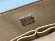 Chanel Classic Flap Bag Dark Beige Grained Calfskin Silver Hardware Size 23cm - 2
