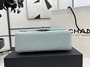 Chanel Mini Flap Bag Light Blue Grained Calfskin Gold Hardware Size 20cm - 4