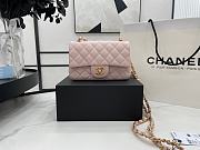 Chanel Mini Flap Bag Light Pink Grained Calfskin Gold Hardware Size 20cm - 1