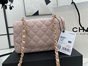 Chanel Mini Flap Bag Light Pink Grained Calfskin Gold Hardware Size 20cm - 3