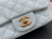 Chanel Mini Flap Bag Light Blue Grained Calfskin Gold Hardware Size 17cm - 2