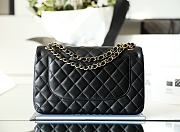 Chanel Classic Flap Bag Jumbo Black Lambskin Gold Hardware Size 19.5x30x10cm - 3