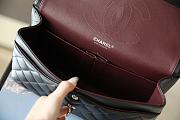 Chanel Classic Flap Bag Jumbo Black Lambskin Silver Hardware Size 19.5x30x10cm - 5