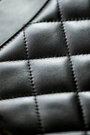 Chanel Classic Flap Bag Jumbo Black Lambskin Silver Hardware Size 19.5x30x10cm - 3