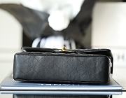 Chanel Classic Flap Bag Black Lambskin Gold Hardware Medium Size 25.5x15.5x6 cm - 5