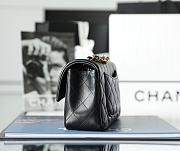 Chanel Classic Flap Bag Black Lambskin Gold Hardware Size 12.5x20x6cm - 4