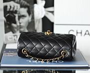 Chanel Classic Flap Bag Black Lambskin Gold Hardware Size 12.5x20x6cm - 3