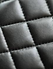 Chanel Classic Flap Bag Black Lambskin Silver Hardware Size 12.5x20x6cm - 4