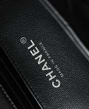 Chanel Classic Flap Bag Black Lambskin Silver Hardware Size 12.5x20x6cm - 2