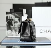 Chanel Mini Flap Bag Black Lambskin Gold Hardware Size 13.5x17x8cm - 5