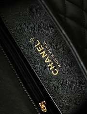 Chanel Mini Flap Bag Black Lambskin Gold Hardware Size 13.5x17x8cm - 2
