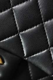 Chanel Mini Flap Bag Black Lambskin Gold Hardware Size 13.5x17x8cm - 3