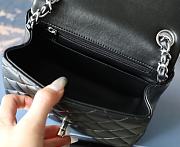 Chanel Mini Flap Bag Black Lambskin Silver Hardware Size 13.5x17x8cm - 4