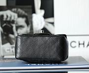 Chanel Mini Flap Bag Black Lambskin Silver Hardware Size 13.5x17x8cm - 3