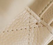 Chanel Classic Flap Bag Beige Grained Calfskin Gold Hardware Size 15.5x25.5x6.5cm - 5