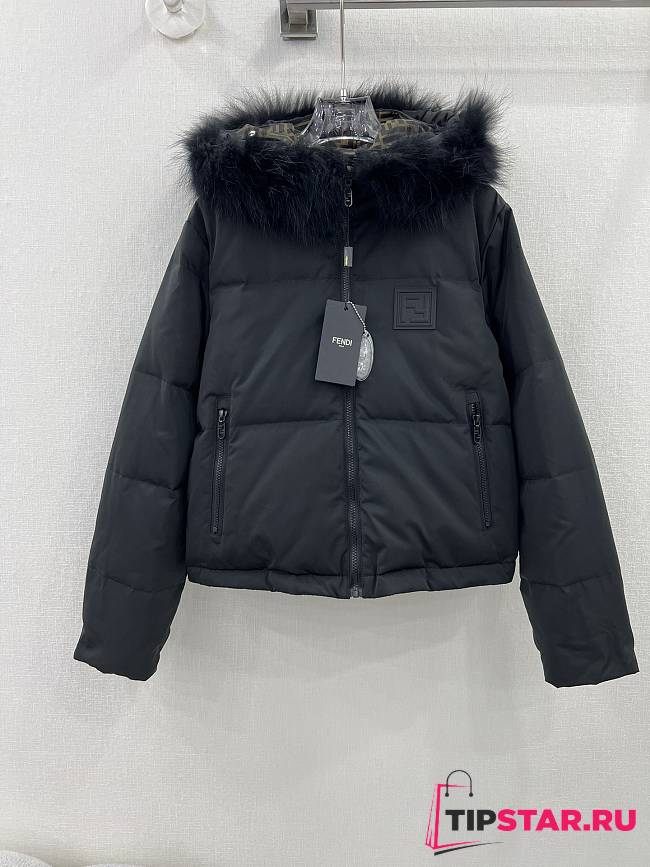 Fendi Black Nylon Down Jacket - 1