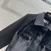 Fendi Black Wool And Mink Jacket - 4